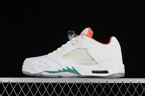 All categories Air Jordan Jordan series basketball shoes Air Jordan 5 Z version Air Jordan 5 Low AJ5 Joe 5 corduroy white orange green CW4204-100